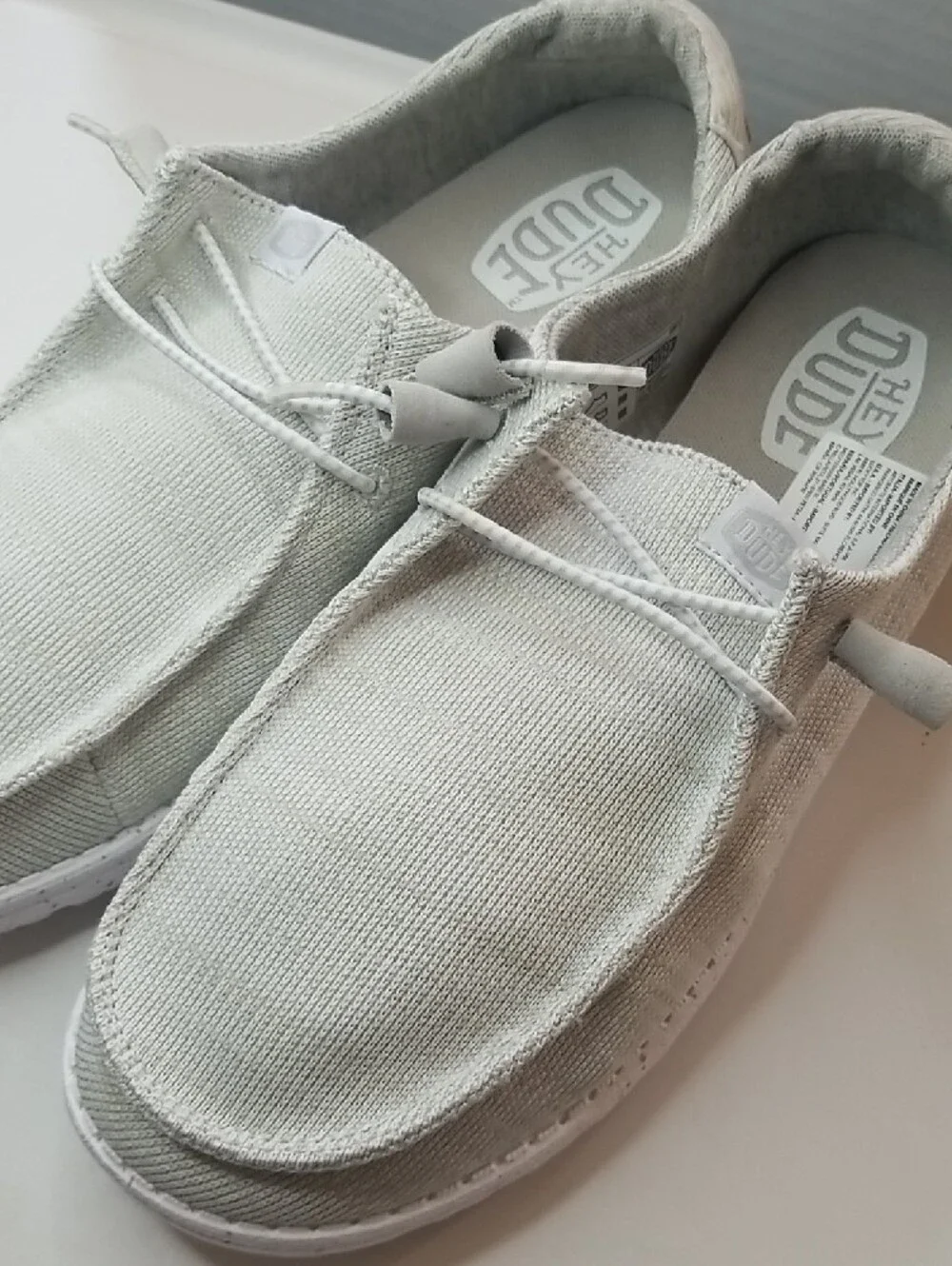 Hey Dude Men's Slip-On Loafers in Light Gray